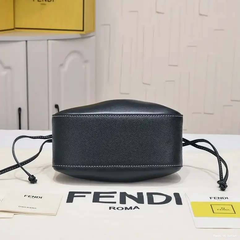 Cheap Bucket Mini Calf Bag Pomodorino Leather Fendi In Black 0419 HOT SALE